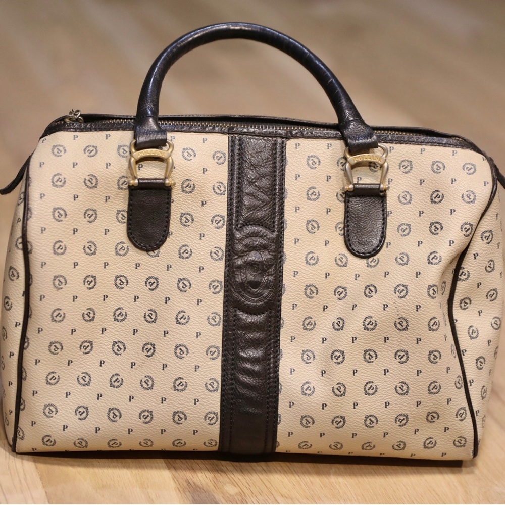 Vintage Pollini monogram series satchel handbag